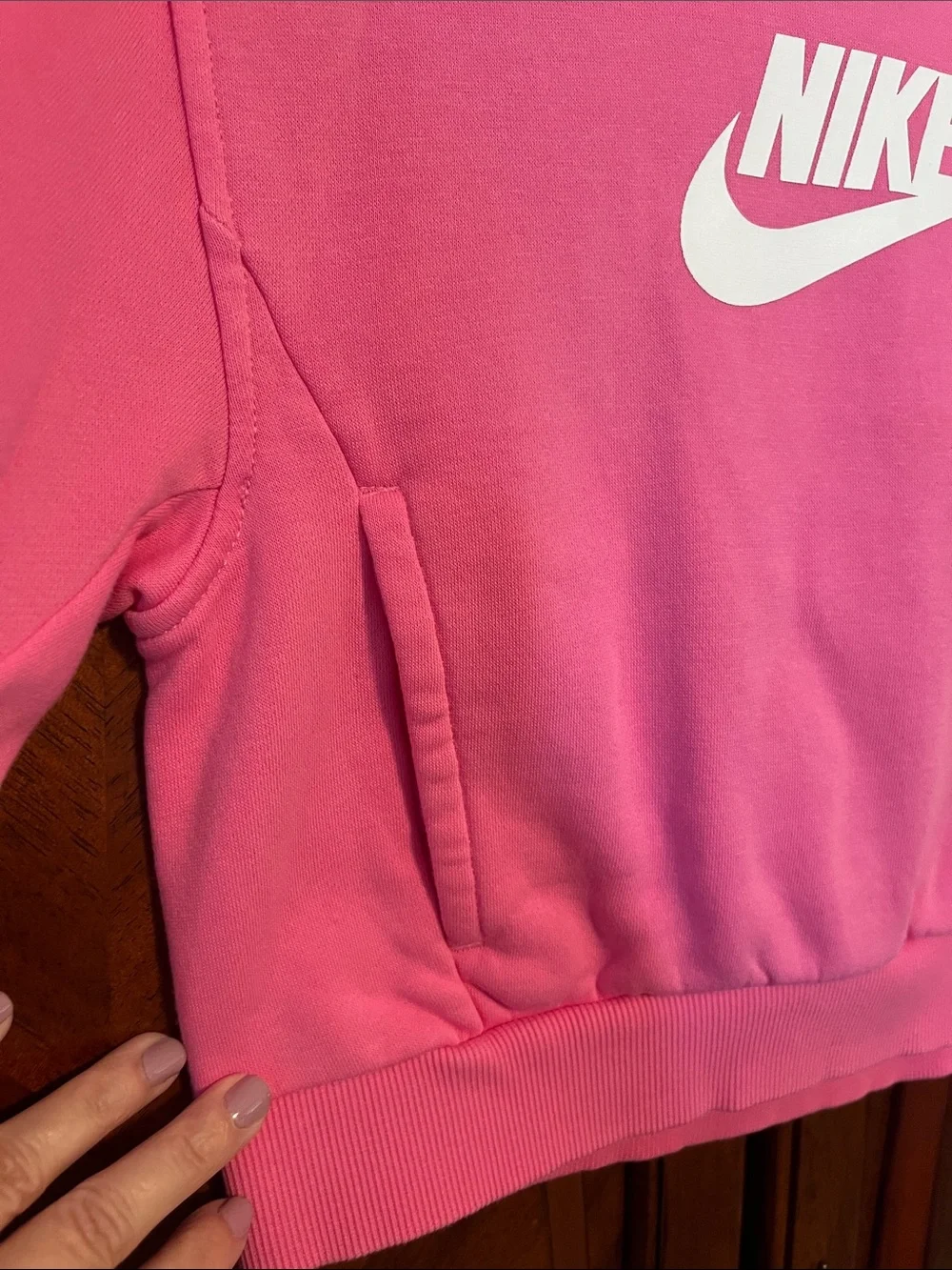 Nike Hot Pink Girl’s Cropped Hoodie